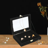 Maxbell Rings Display Tray Box Gifts for Home Jewelry Show Store Display Black