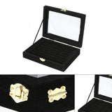 Maxbell Rings Display Tray Box Gifts for Home Jewelry Show Store Display Black