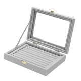 Maxbell Rings Display Tray Box Gifts for Home Jewelry Show Store Display Gray