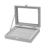 Maxbell Rings Display Tray Box Gifts for Home Jewelry Show Store Display Gray