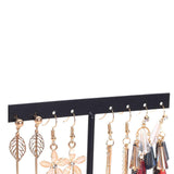 Maxbell 3x Earrings Display Stand Holder Wooden Base for Rings Tradeshow Shops Black