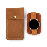 Maxbell Watch Pouch Collect Boxes Soft for Watches Bracelet Jewelry Accessory Brown