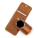 Maxbell Watch Pouch Collect Boxes Soft for Watches Bracelet Jewelry Accessory Brown