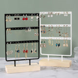 Maxbell Jewelry Earring Holder Organizer 3 Tier Durable for Bathroom Counter Black