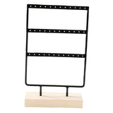 Maxbell Jewelry Earring Holder Organizer 3 Tier Durable for Bathroom Counter Black