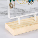 Maxbell Jewelry Earring Holder Organizer 3 Tier Durable for Bathroom Counter White