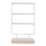 Maxbell Jewelry Earring Holder Organizer 3 Tier Durable for Bathroom Counter White