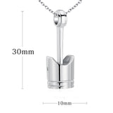 Maxbell Cremation Urn Necklace Exquisite Keepsake Bereavement Gift for Perfume Ashes Silver