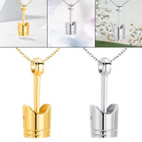 Maxbell Cremation Urn Necklace Exquisite Keepsake Bereavement Gift for Perfume Ashes Silver