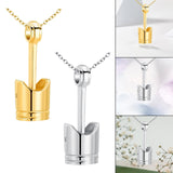 Maxbell Cremation Urn Necklace Exquisite Keepsake Bereavement Gift for Perfume Ashes Silver