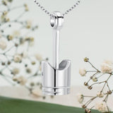 Maxbell Cremation Urn Necklace Exquisite Keepsake Bereavement Gift for Perfume Ashes Silver