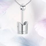 Maxbell Cremation Urn Necklace Exquisite Keepsake Bereavement Gift for Perfume Ashes Silver