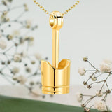 Maxbell Cremation Urn Necklace Exquisite Keepsake Bereavement Gift for Perfume Ashes Golden