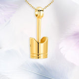 Maxbell Cremation Urn Necklace Exquisite Keepsake Bereavement Gift for Perfume Ashes Golden