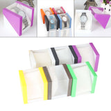 Maxbell 6 Pieces Watch Storage Box Transparent Protective for Travel Birthday