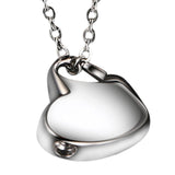 Maxbell Heart Cremation Urn Necklace Stainless Steel for Ashes Friends Husband without Lettering
