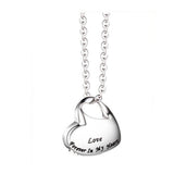 Maxbell Heart Cremation Urn Necklace Stainless Steel for Ashes Friends Husband without Lettering