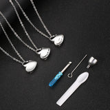 Maxbell Heart Cremation Urn Necklace Stainless Steel for Ashes Friends Husband without Lettering