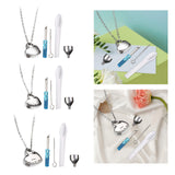Maxbell Heart Cremation Urn Necklace Stainless Steel for Ashes Friends Husband without Lettering