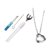 Maxbell Heart Cremation Urn Necklace Stainless Steel for Ashes Friends Husband without Lettering