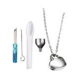 Maxbell Heart Cremation Urn Necklace Stainless Steel for Ashes Friends Husband without Lettering
