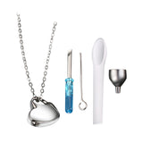 Maxbell Heart Cremation Urn Necklace Stainless Steel for Ashes Friends Husband without Lettering