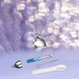 Maxbell Heart Cremation Urn Necklace Stainless Steel for Ashes Friends Husband without Lettering