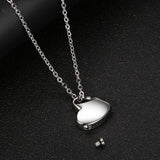 Maxbell Heart Cremation Urn Necklace Stainless Steel for Ashes Friends Husband without Lettering