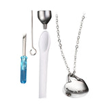 Maxbell Heart Cremation Urn Necklace Stainless Steel for Ashes Friends Husband with Lettering