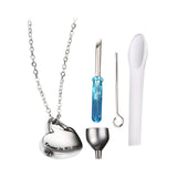 Maxbell Heart Cremation Urn Necklace Stainless Steel for Ashes Friends Husband with Lettering