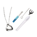 Maxbell Heart Cremation Urn Necklace Stainless Steel for Ashes Friends Husband with Lettering