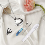 Maxbell Heart Cremation Urn Necklace Stainless Steel for Ashes Friends Husband with Lettering