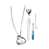 Maxbell Heart Cremation Urn Necklace Stainless Steel for Ashes Friends Husband Love Lettering