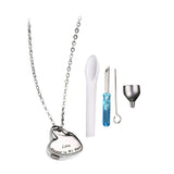 Maxbell Heart Cremation Urn Necklace Stainless Steel for Ashes Friends Husband Love Lettering