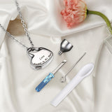 Maxbell Heart Cremation Urn Necklace Stainless Steel for Ashes Friends Husband Love Lettering