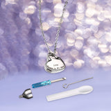 Maxbell Heart Cremation Urn Necklace Stainless Steel for Ashes Friends Husband Love Lettering