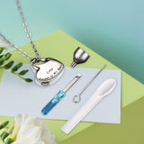 Maxbell Heart Cremation Urn Necklace Stainless Steel for Ashes Friends Husband Love Lettering
