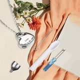 Maxbell Heart Cremation Urn Necklace Stainless Steel for Ashes Friends Husband Love Lettering