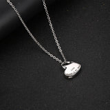 Maxbell Heart Cremation Urn Necklace Stainless Steel for Ashes Friends Husband Love Lettering