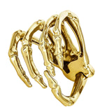 Maxbell Punk Skeleton Bracelet Jewelry for Halloween Cosplay Costume Fancy Dress Golden