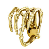 Maxbell Punk Skeleton Bracelet Jewelry for Halloween Cosplay Costume Fancy Dress Golden