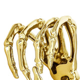 Maxbell Punk Skeleton Bracelet Jewelry for Halloween Cosplay Costume Fancy Dress Golden