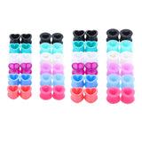 Maxbell 24Pcs Silicone Ear Gauges Ear Piercing Jewelry Earring Plugs Stretchers 8mm