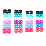 Maxbell 24Pcs Silicone Ear Gauges Ear Piercing Jewelry Earring Plugs Stretchers 8mm