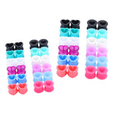 Maxbell 24Pcs Silicone Ear Gauges Ear Piercing Jewelry Earring Plugs Stretchers 8mm