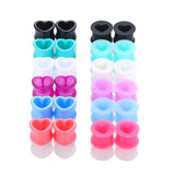 Maxbell 24Pcs Silicone Ear Gauges Ear Piercing Jewelry Earring Plugs Stretchers 8mm