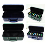 Maxbell Bangle Box Jewelry Case with 15 Slot Inserts Organizer for Women Men Girls Blue