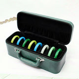 Maxbell Bangle Box Jewelry Case with 15 Slot Inserts Organizer for Women Men Girls Green