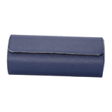 Maxbell 3 Slot Watch Box Case Travel PU Leather Portable for Smart Watches Blue