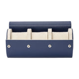 Maxbell 3 Slot Watch Box Case Travel PU Leather Portable for Smart Watches Blue